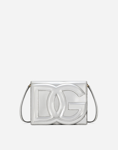 Dolce & Gabbana Dg Logo Bag Crossbody Bag In Silver