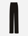 Dolce & Gabbana Flared Woolen Pants In Black