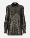 Dolce & Gabbana Sequined Shirt In Black