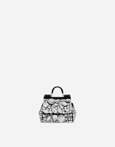 Dolce & Gabbana Mini Sicily Handbag In Black