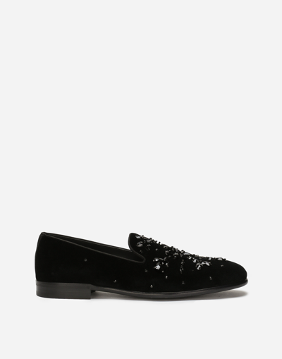 Dolce & Gabbana Velvet Slippers