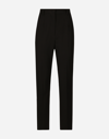 Dolce & Gabbana Women Stretch Wool And Silk Trousers In Black