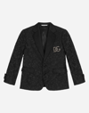 Dolce & Gabbana Single-breasted Jacquard Jacket In Black