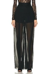 Dolce & Gabbana Loose Black Pants With Detachable Culottes In Stretch Silk Chiffon Woman In Nero