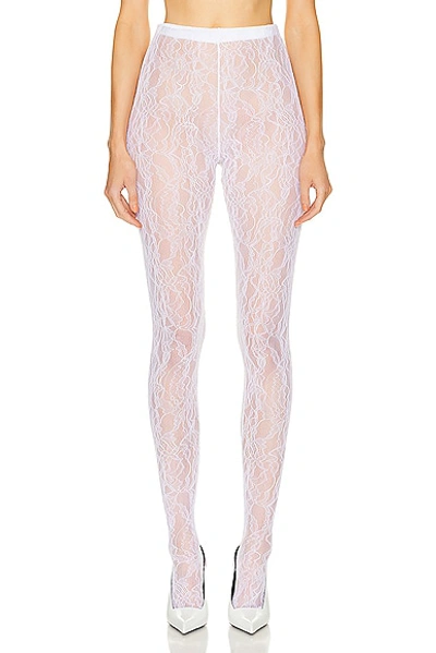 Wardrobe.nyc Lace Tights In Off White