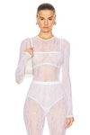 WARDROBE.NYC LACE BODYSUIT