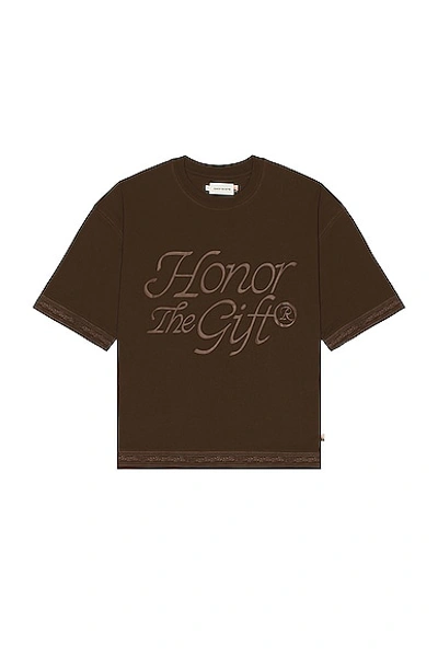 Honor The Gift H Box Tee In Brown
