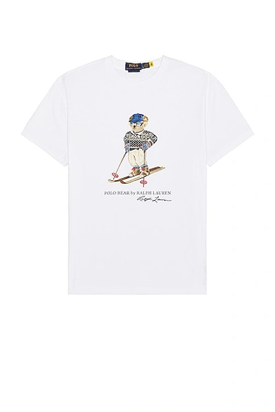 Polo Ralph Lauren Ski Bear Short-sleeve Cotton T-shirt In Cr23 White Ski Bear