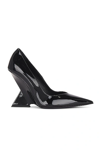 Attico 105mm Cheope Patent Leather Pumps In Black