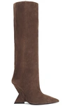 Attico Cheope Tube Boot In Dark Grey
