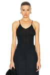 Khaite The Mona Sheer Rib Camisole In Black