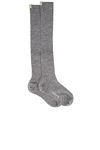 Comme Si The Knee High Sock In Heather Grey
