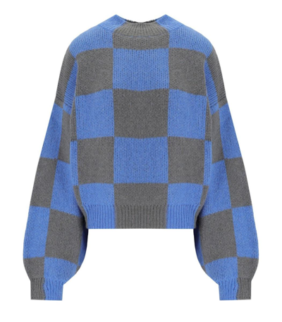 Stine Goya Adonis Check Blue Grey Jumper