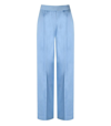 Stine Goya Ciara Viscose Satin Trousers In Blue