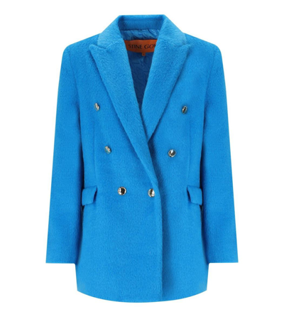 Stine Goya Theo Light Blue Double Breasted Blazer