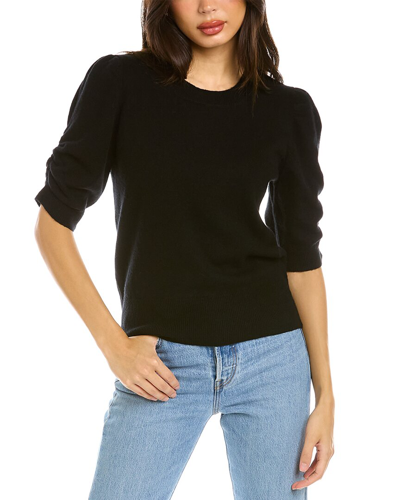 Lea & Viola Puff Wool & Cashmere-blend Sweater In Black