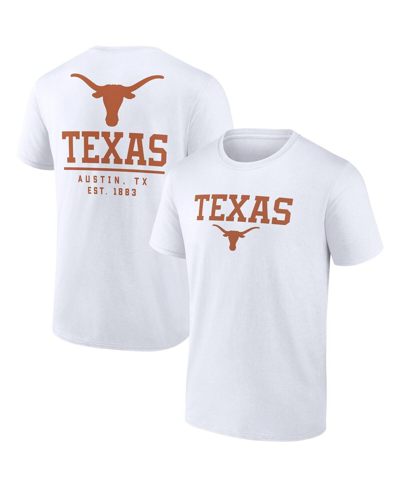 Fanatics Branded White Texas Longhorns Game Day 2-hit T-shirt
