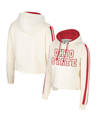 COLOSSEUM WOMEN'S COLOSSEUM CREAM OHIO STATE BUCKEYES PERFECT DATE CROPPED PULLOVER HOODIE