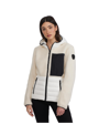 Pajar Fawn Ladies Lightweight Mixed Media Jacket With Fixed Hood In White Opal