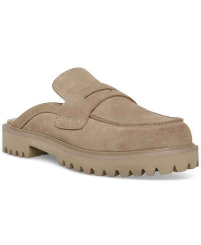 Aqua College Women's Fever Slip-on Penny Loafer Mule Flats In Sand Suede