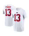 Nike Men's  Brock Purdy White San Francisco 49ers Player Name And Number T-shirt In White