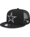 NEW ERA MEN'S NEW ERA BLACK DALLAS COWBOYS MAIN TRUCKER 9FIFTY SNAPBACK HAT