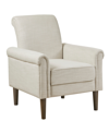 510 DESIGN 30" JEANIE WIDE FABRIC ROLLED ARM ACCENT CHAIR