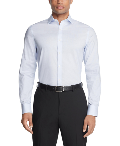 Tommy Hilfiger Men's Th Flex Essentials Wrinkle Resistant Stretch Dress Shirt In Th Classic Blue