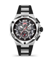 DUCATI CORSE MEN'S QUARTZ TWO TONE SILICONE WATCH 49MM