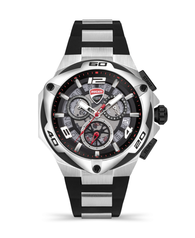 Ducati Corse Men's Quartz Two Tone Silicone Watch 49mm In Multi