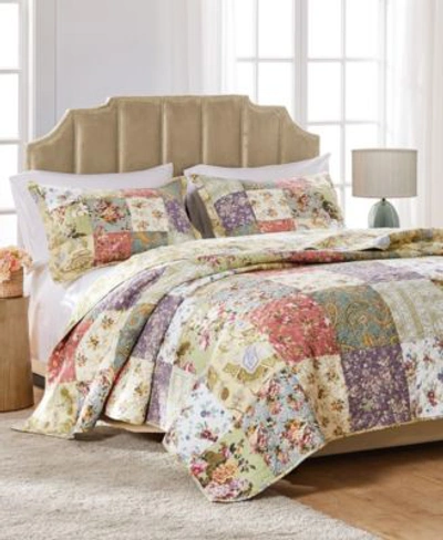 Greenland Home Fashions Blooming Prairie Authentic Patchwork Quilt Set In Multi