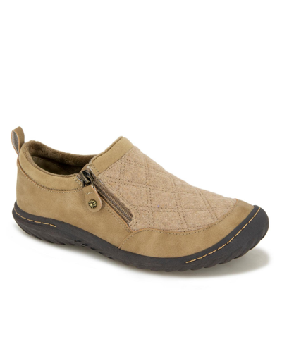 Jbu Women Amber Wool High Grip Shoe In Tan