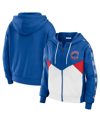 Wear By Erin Andrews Women's  Royal, White Chicago Cubs Color Block Full-zip Hoodie In Royal,white