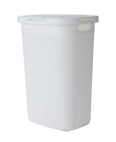 Mind Reader Laundry Basket, 50 Liter In White