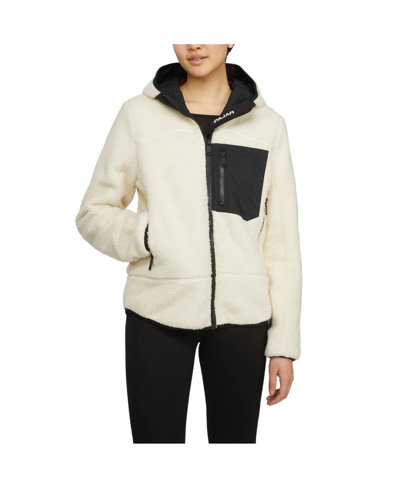 Pajar Women's Blakely Boyfriend Fit Sherpa Jacket With Fixed Hood In Natural