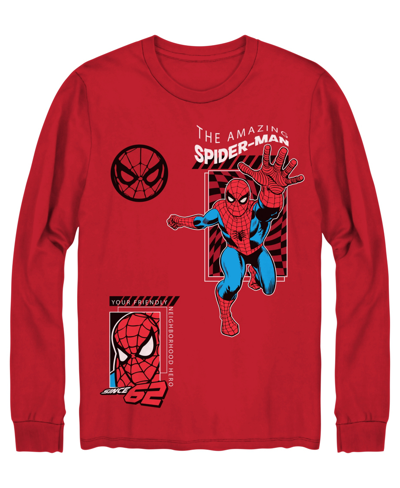 Spider-man Big Boys Long Sleeves Graphic T-shirt In Red