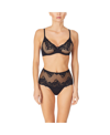 Le Mystere Lace Allure Unlined Underwire Demi Bra In Black