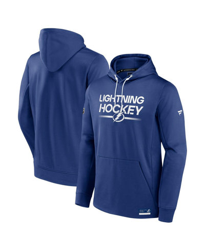 Fanatics Men's  Blue Tampa Bay Lightning Authentic Pro Pullover Hoodie