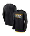 Fanatics Branded  Black Pittsburgh Penguins Authentic Pro Primary Replen Long Sleeve T-shirt In Black
