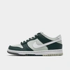 Nike Big Kids' Dunk Low Casual Shoes In Deep Jungle/white/light Silver/deep Jungle/white