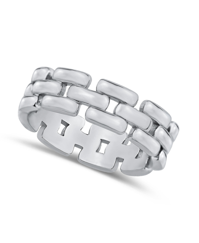And Now This Silver Plated Link Ring In Silver Plated Brass