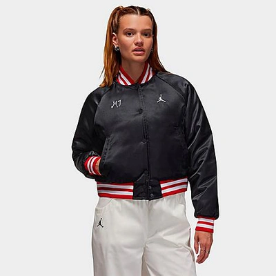 Nike Jordan Women's Varsity Jacket In Black 