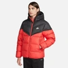 Nike Men's Windrunner Primaloft® Storm-fit Hooded Puffer Jacket In Black/university Red/sail