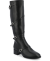 Journee Collection Elettra Tru Comfort Buckle Knee High Boot In Black