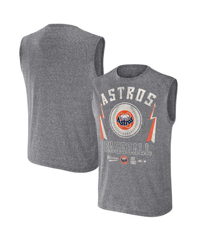 Fanatics Men's Darius Rucker Collection By  Charcoal Distressed Houston Astros Muscle Tank Top
