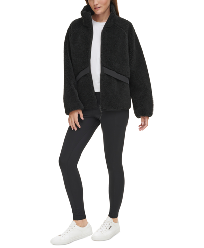 Calvin Klein Performance Women's Reversible Sherpa Jacket In Black