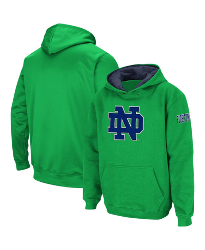 Colosseum Kids' Big Boys  Green Notre Dame Fighting Irish Big Logo Pullover Hoodie