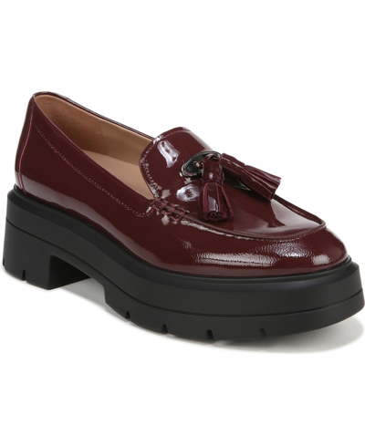 Naturalizer Nieves Lug Sole Loafers In Cabernet Sauvignon Patent Leather