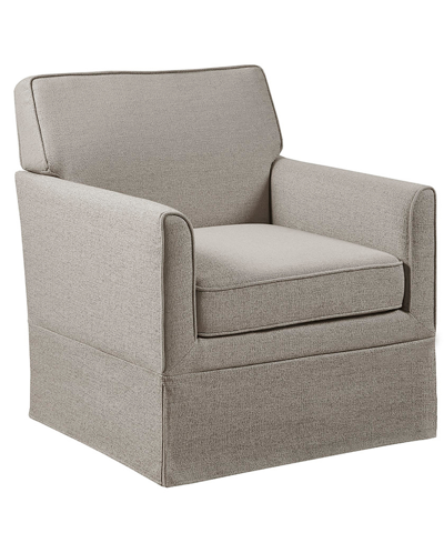 510 Design 30" Paula Wide Fabric Slipcover Accent Armchair In Light Gray