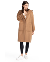 Belle & Bloom Runaway Wool Blend Robe Coat - Dark Camel